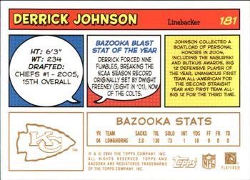 2005 Bazooka - Gold #181 Derrick Johnson Back