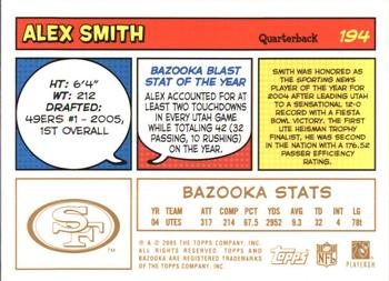 2005 Bazooka - Gold #194 Alex Smith Back