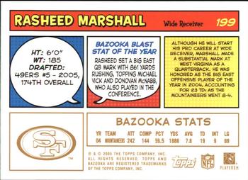 2005 Bazooka - Gold #199 Rasheed Marshall Back