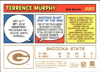 2005 Bazooka - Gold #220 Terrence Murphy Back