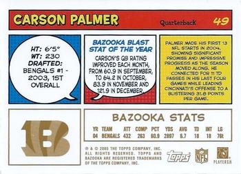 2005 Bazooka - Gold #49 Carson Palmer Back
