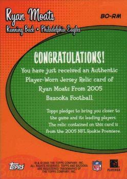 2005 Bazooka - Originals Jerseys #BO-RM Ryan Moats Back