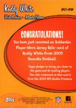 2005 Bazooka - Originals Jerseys #BO-RW Roddy White Back