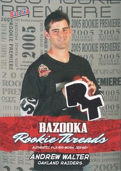 2005 Bazooka - Rookie Threads #BZR-AW Andrew Walter Front
