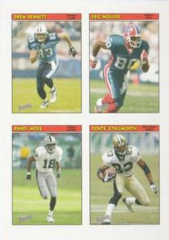 2005 Bazooka - Stickers/Checklists #38 Drew Bennett / Eric Moulds / Randy Moss / Donte Stallworth Front
