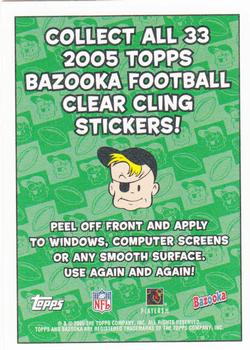2005 Bazooka - Window Clings #NNO Kansas City Chiefs Back