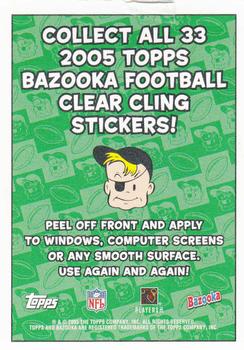 2005 Bazooka - Window Clings #NNO New York Jets Back