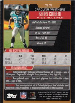 2005 Bowman - Bronze #33 Keary Colbert  Back