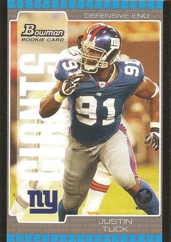 2005 Bowman - First Edition #205 Justin Tuck Front