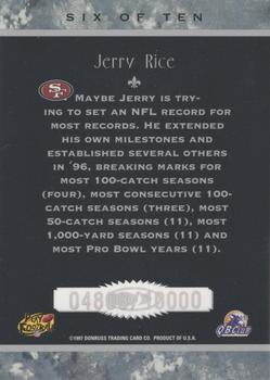 1997 Donruss - Legends of the Fall #6 Jerry Rice Back