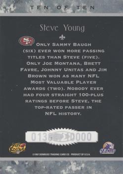 1997 Donruss - Legends of the Fall #10 Steve Young Back