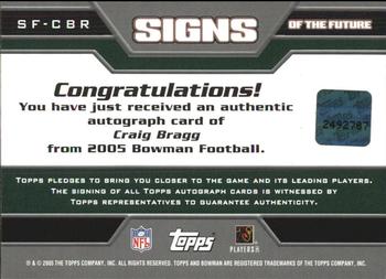 2005 Bowman - Signs of the Future Autographs #SF-CBR Craig Bragg Back