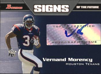 2005 Bowman - Signs of the Future Autographs #SF-VM Vernand Morency Front