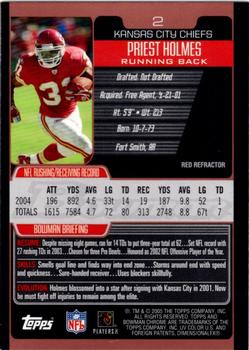 2005 Bowman Chrome - Red Refractors #2 Priest Holmes Back