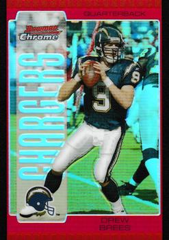 2005 Bowman Chrome - Red Refractors #5 Drew Brees Front