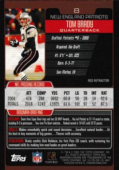 2005 Bowman Chrome - Red Refractors #8 Tom Brady Back
