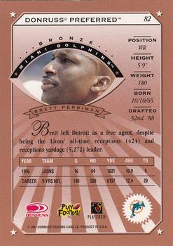 1997 Donruss Preferred #82 Brett Perriman Back