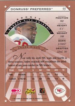 1997 Donruss Preferred #93 Andre Rison Back