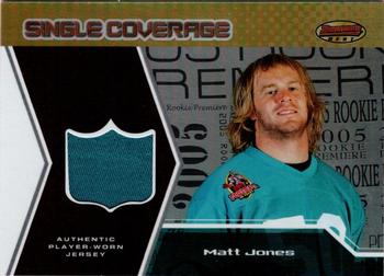 2005 Bowman's Best - Single Coverage Jerseys #SCR-MJ Matt Jones Front