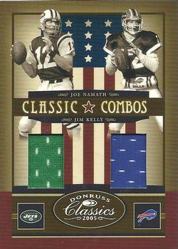 2005 Donruss Classics - Classic Combos Jerseys #CC-9 Joe Namath / Jim Kelly Front