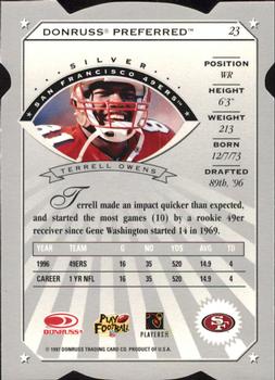 1997 Donruss Preferred - Cut To The Chase #23 Terrell Owens Back