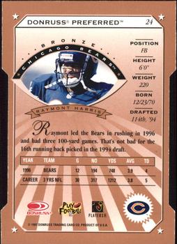 1997 Donruss Preferred - Cut To The Chase #24 Raymont Harris Back