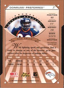 1997 Donruss Preferred - Cut To The Chase #37 Rod Smith Back