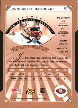 1997 Donruss Preferred - Cut To The Chase #90 J.J. Stokes Back