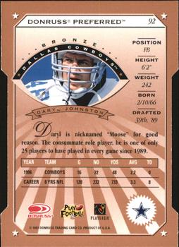 1997 Donruss Preferred - Cut To The Chase #92 Daryl Johnston Back