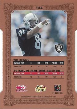 1997 Donruss Preferred - Cut To The Chase #144 Tim Brown Back