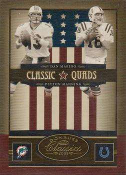 2005 Donruss Classics - Classic Quads Gold #CQ-5 Dan Marino / Peyton Manning / Steve Young / Michael Vick Front