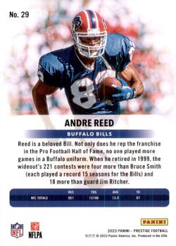 2023 Panini Prestige #29 Andre Reed Back