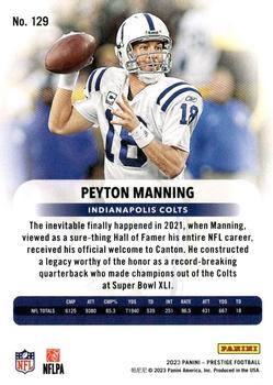 2023 Panini Prestige #129 Peyton Manning Back