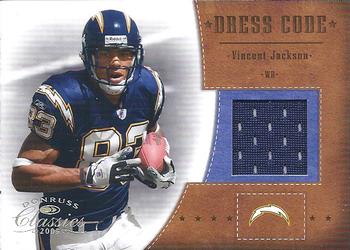 2005 Donruss Classics - Dress Code Jerseys #DC-25 Vincent Jackson Front