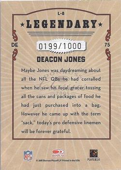 2005 Donruss Classics - Legendary Players Bronze #L-8 Deacon Jones Back