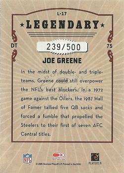 2005 Donruss Classics - Legendary Players Silver #L-17 Joe Greene Back