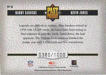 2005 Donruss Classics - Past and Present Bronze #PP-10 Barry Sanders / Kevin Jones Back