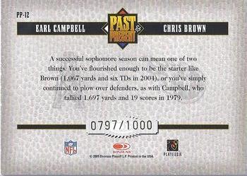 2005 Donruss Classics - Past and Present Bronze #PP-12 Earl Campbell / Chris Brown Back