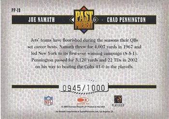 2005 Donruss Classics - Past and Present Bronze #PP-19 Joe Namath / Chad Pennington Back