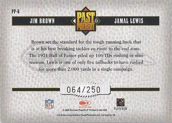 2005 Donruss Classics - Past and Present Gold #PP-6 Jim Brown / Jamal Lewis Back