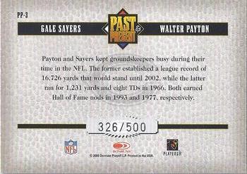 2005 Donruss Classics - Past and Present Silver #PP-3 Gale Sayers / Walter Payton Back