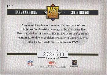 2005 Donruss Classics - Past and Present Silver #PP-12 Earl Campbell / Chris Brown Back