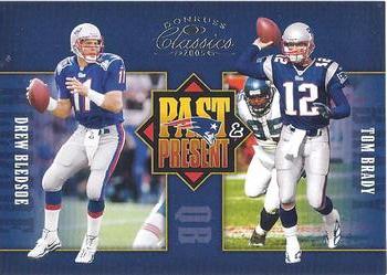 2005 Donruss Classics - Past and Present Silver #PP-16 Drew Bledsoe / Tom Brady Front