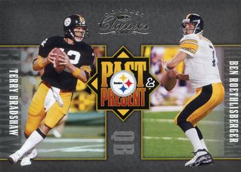 2005 Donruss Classics - Past and Present Silver #PP-21 Terry Bradshaw / Ben Roethlisberger Front