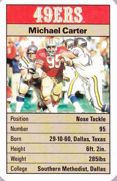1987 Ace Fact Pack San Francisco 49ers #NNO Michael Carter Front