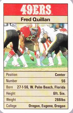 1987 Ace Fact Pack San Francisco 49ers #NNO Fred Quillan Front