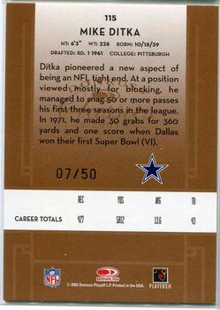 2005 Donruss Classics - Significant Signatures Bronze #115 Mike Ditka Back