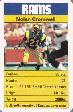 1987 Ace Fact Pack Los Angeles Rams #NNO Nolan Cromwell Front