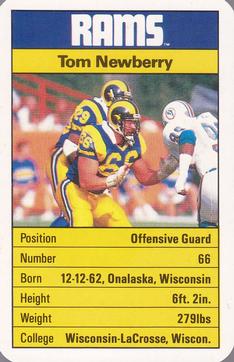 1987 Ace Fact Pack Los Angeles Rams #NNO Tom Newberry Front