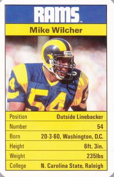 1987 Ace Fact Pack Los Angeles Rams #NNO Mike Wilcher Front